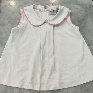 Stitchy Fish pink trim top